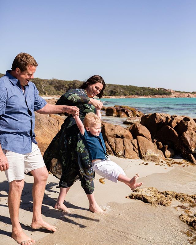 Swinging high after sending off this sun and sand filled gallery to Becca and her gorgeous family. 
What a way to spend a morning, running (seriously though, I mean toddlers 😭) through the sand, splashing in the water and attempting to move some rocks at Castle Rock in Dunsborough. Love these relaxed sessions in the sunshine, when's the last time you got in the frame and just had fun with your family?