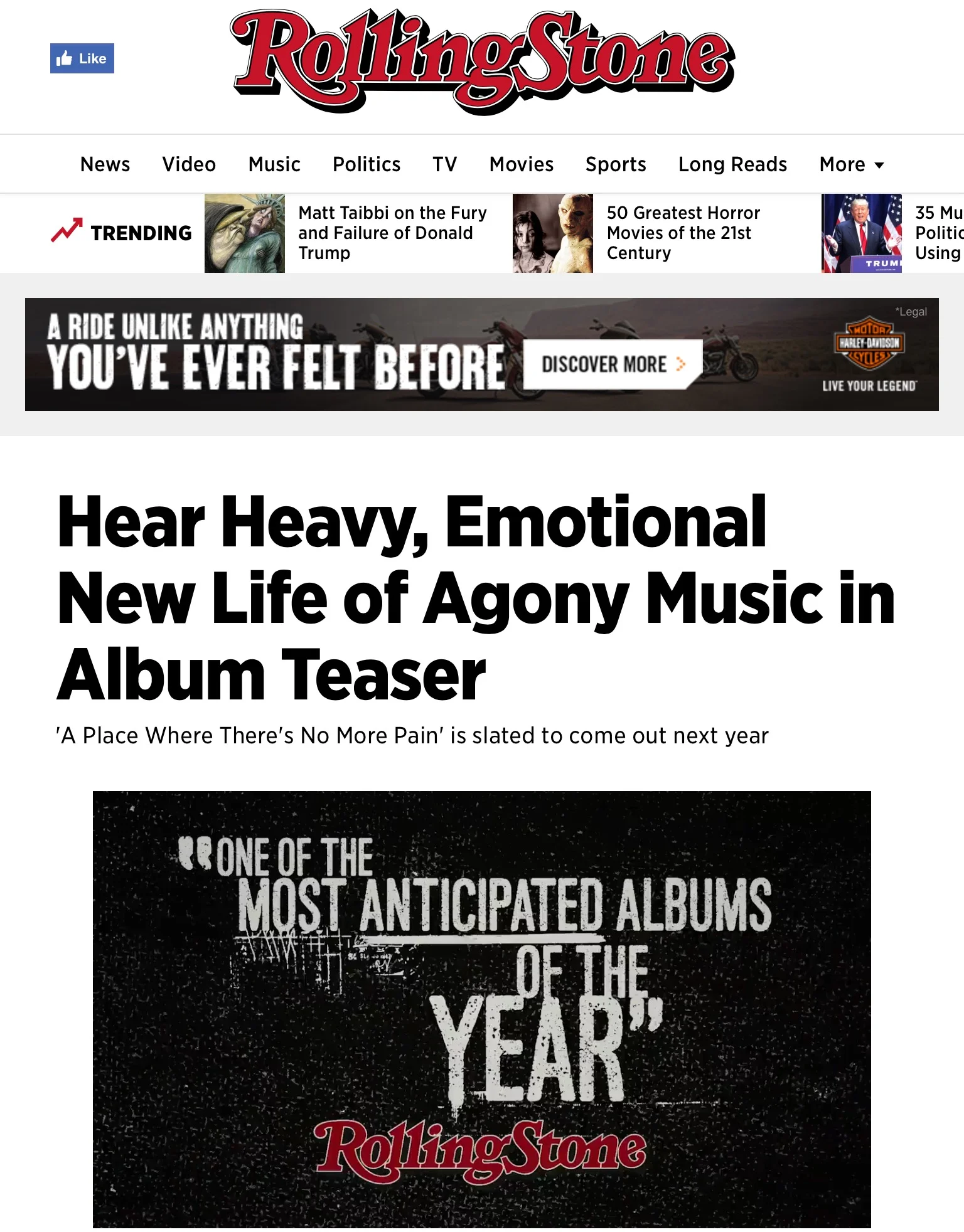 Rolling Stone Video Premiere: Life of Agony's "A Place Where There's No More Pain" Album Teaser