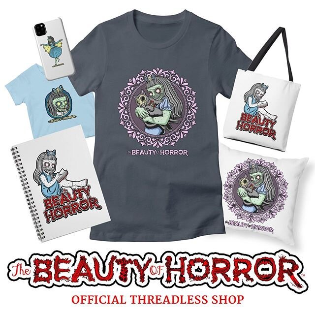 The Beauty of Horror Threadless Shop is up! Link in bio or https://thebeautyofhorror.threadless.com ***** @penguinrandomhouse @lifeofagonyofficial #lifeofagony #beautyhorror #thebeautyofhorror #spooky #halloween #adultcoloringbook #adultcoloring #adu