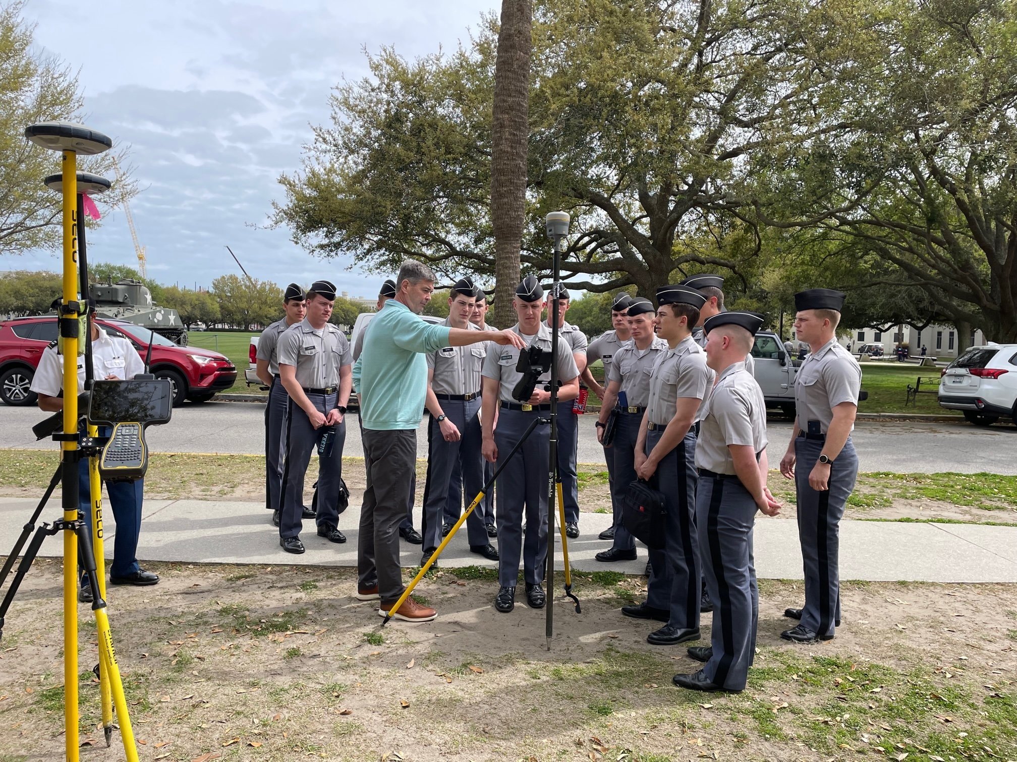 Spring 2022 Surveying Lab at the Citadel