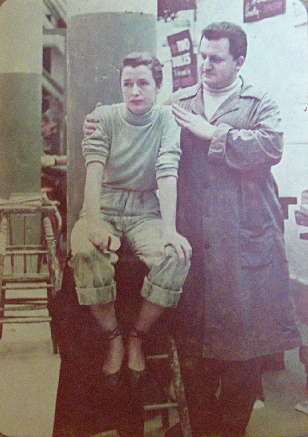 Emil posing fellow ASL student Audrey Nunn, c.1949.