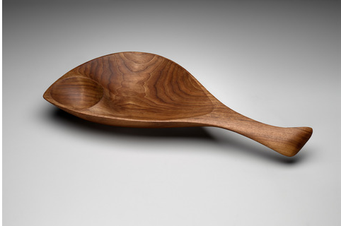 Emil Milan | Long-handled Bowl | Walnut | Collection of the Yale University Art Gallery 2013.75.2