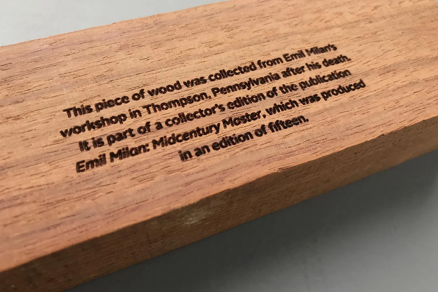 The back of each keepsake is laser etched with documentation of its origin.