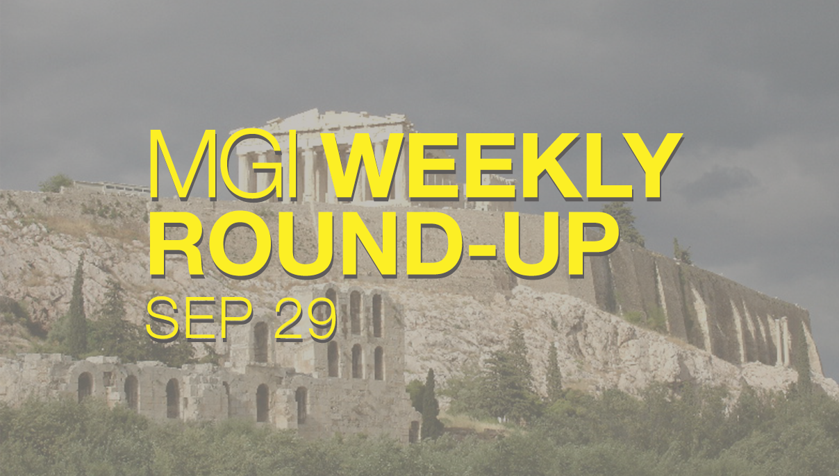 MGI Weekly round-up | 29 September 2017