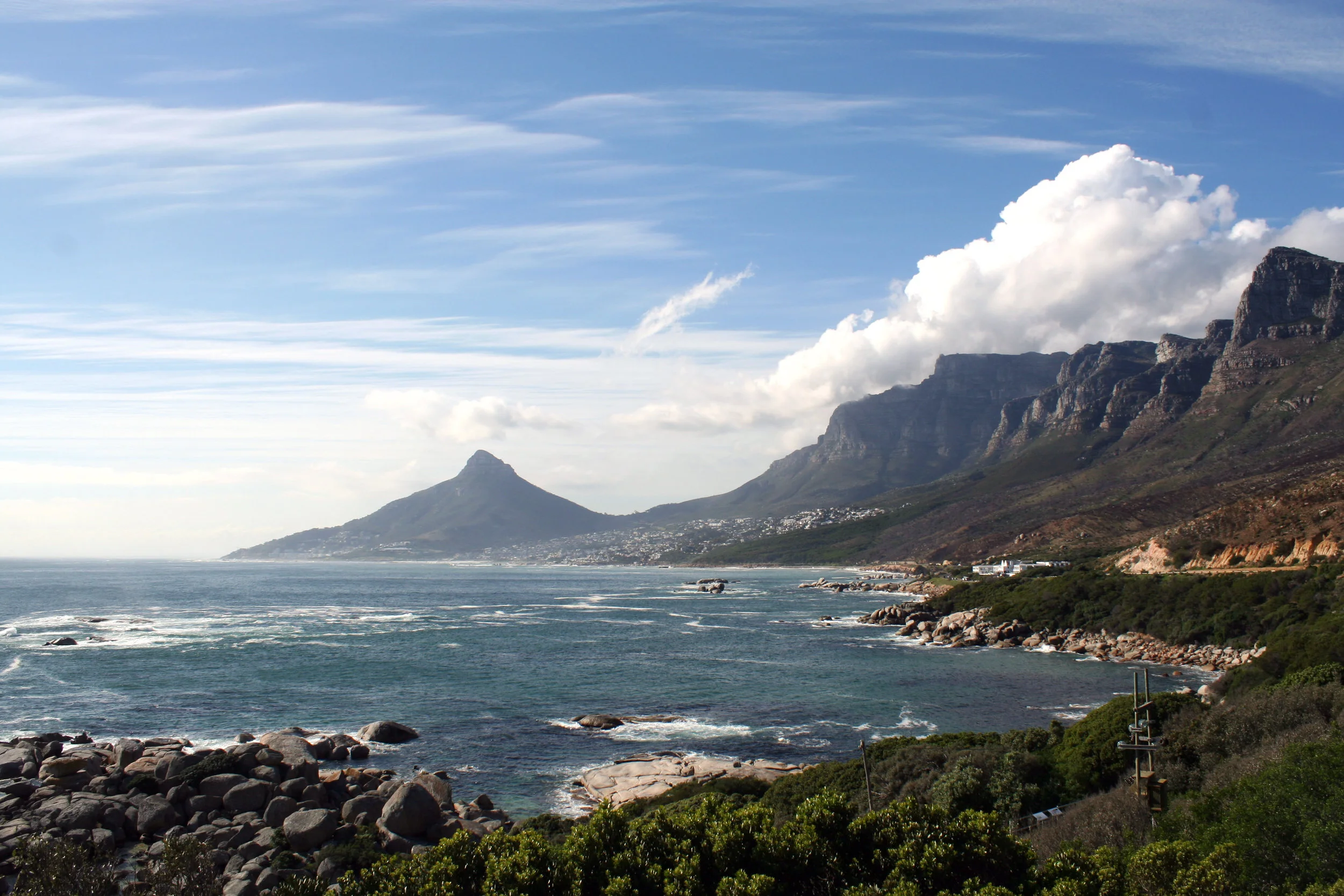 A scenic view along the route toward Cape Point.