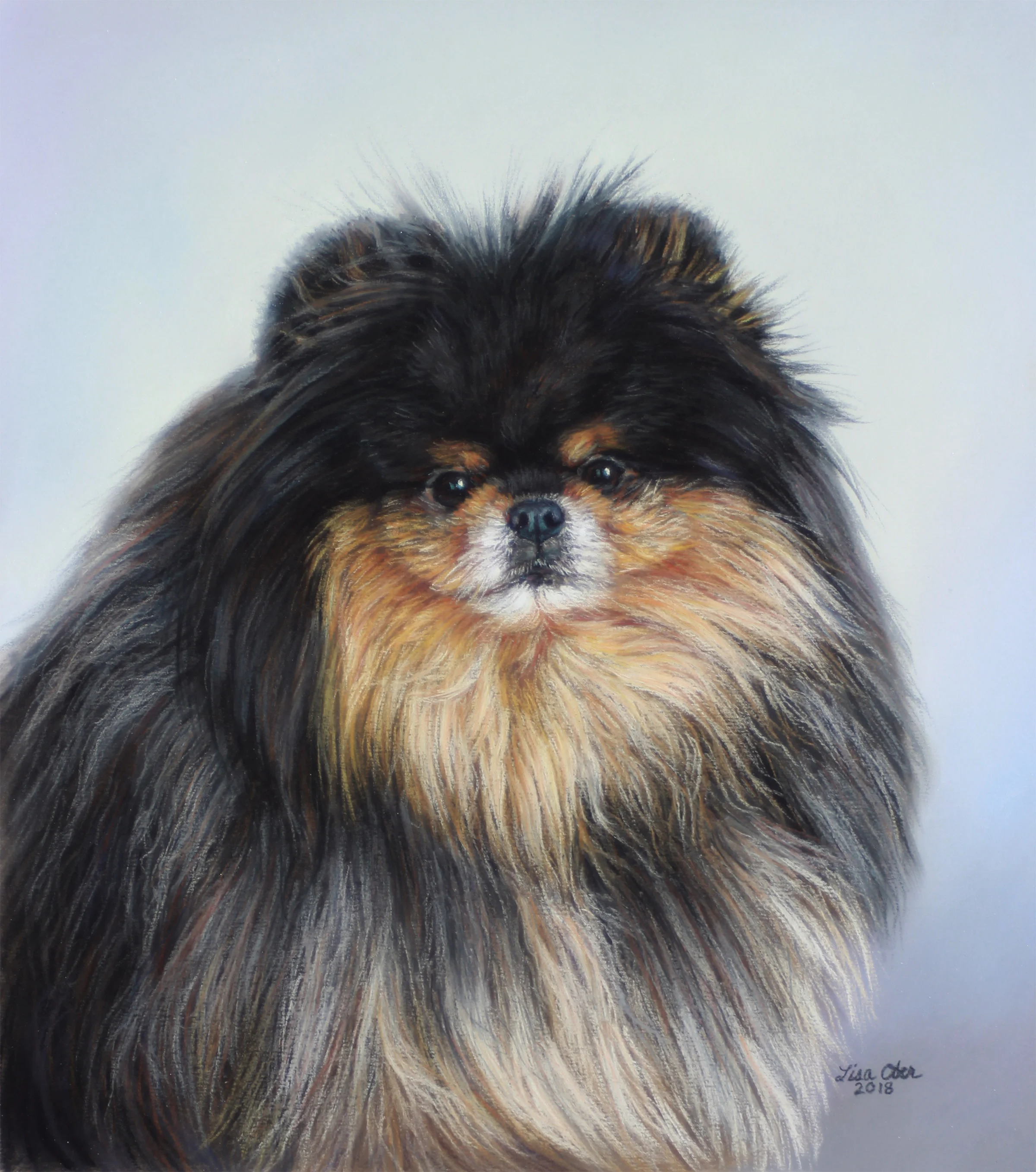 After realizing Osborne was going to leave the large oil painting Ober created with the museum collection, she surprised him with this: a smaller portrait of Osborne’s canine son, “Rocky.”