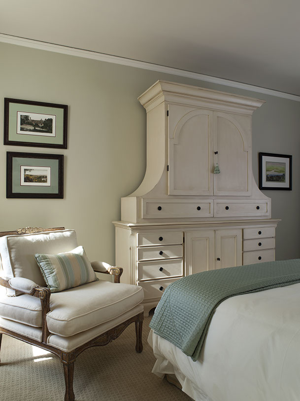 formal bedroom with armoire