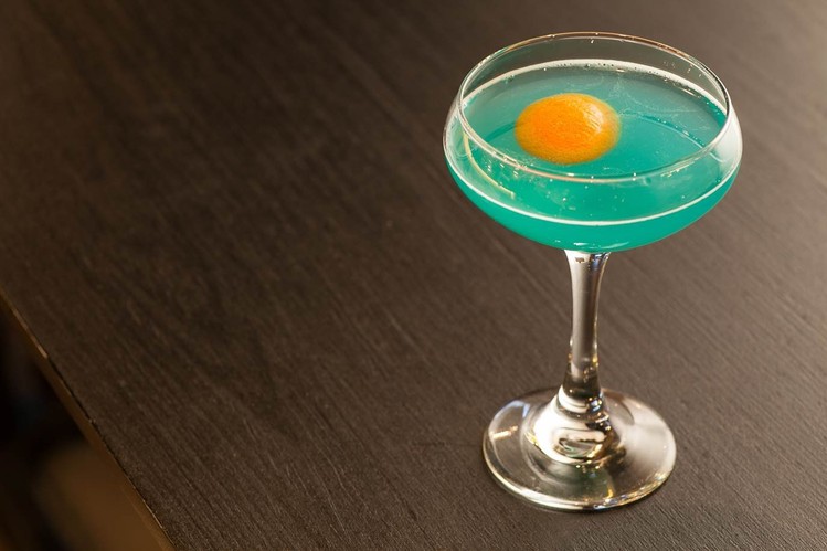 The Gun Metal Blue cocktail PHOTO:&nbsp;ANDREW KIST