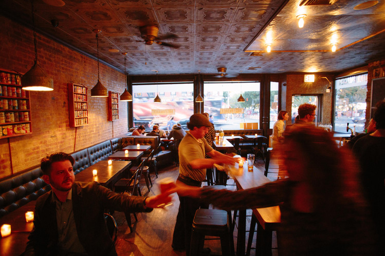 Patrons inside the Boilermaker. RAMSAY DE GIVE FOR THE WALL STREET JOURNAL