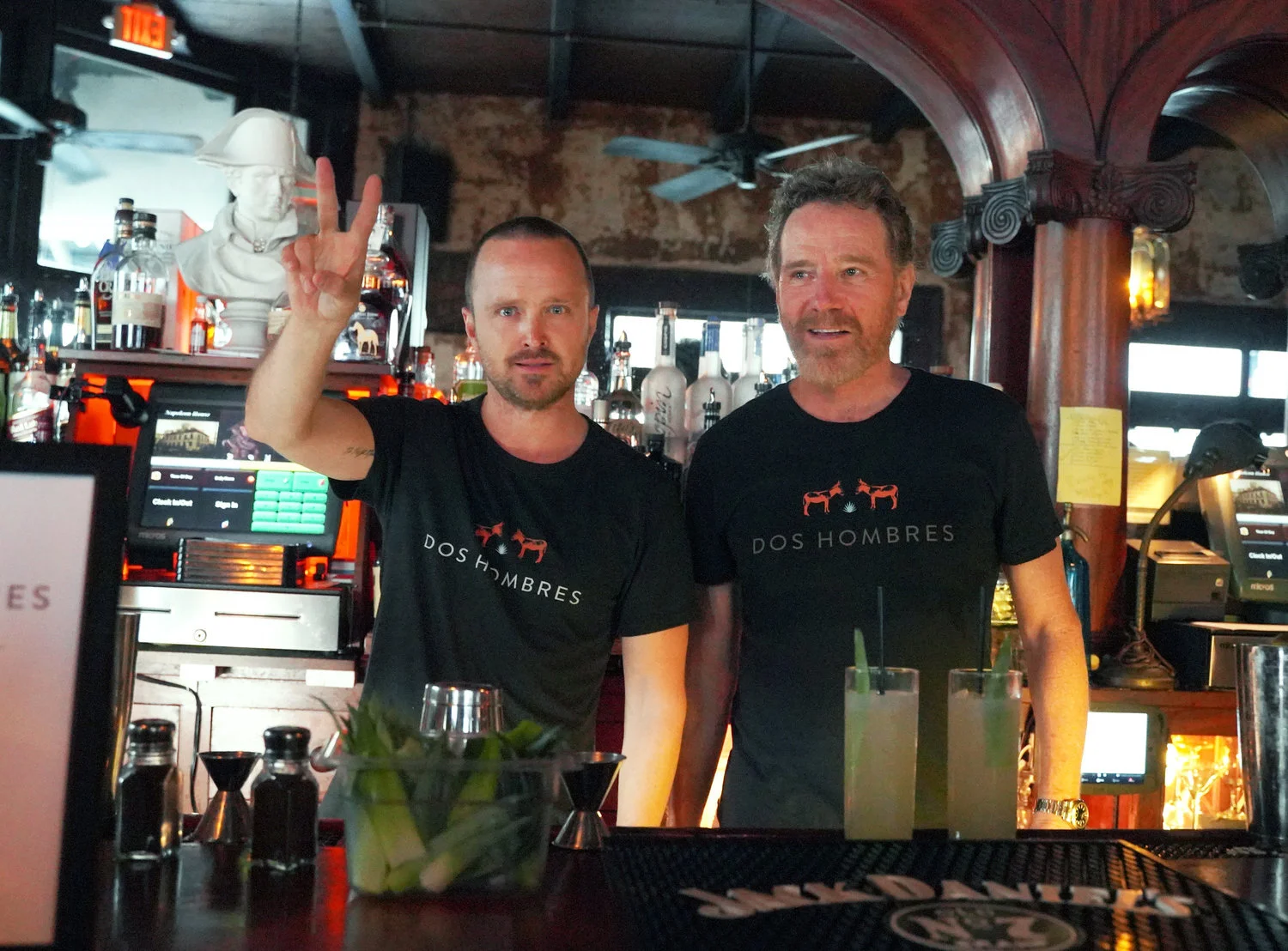 Aaron Paul And Bryan Cranston Debut New Mezcal, Dos Hombres