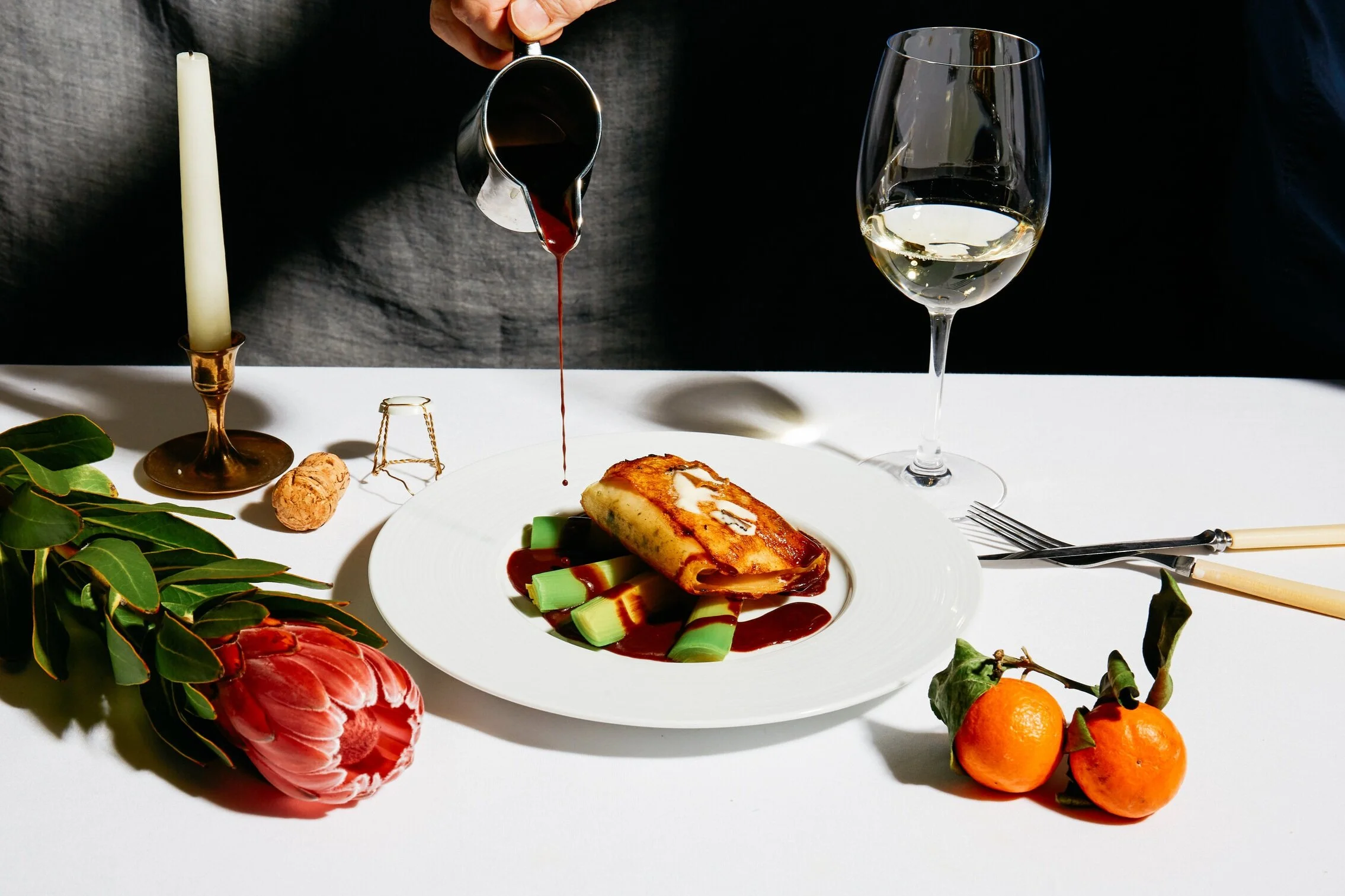 Art direction and photo styling for Verbena restaurant. Photo by Jessica Cain .