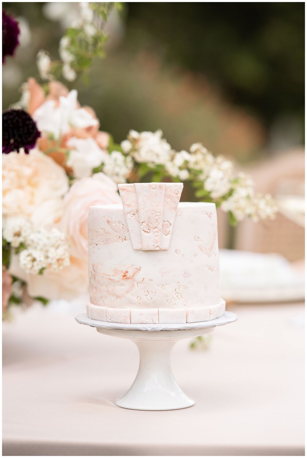 tiny white wedding cake