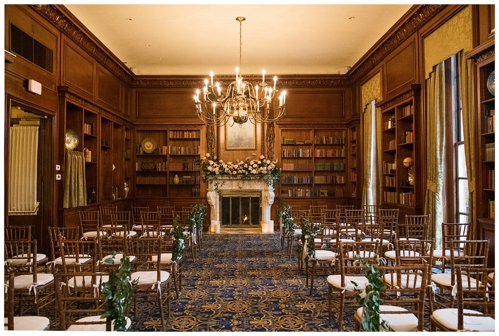 ceremony space with florals The Hampshire House Boston