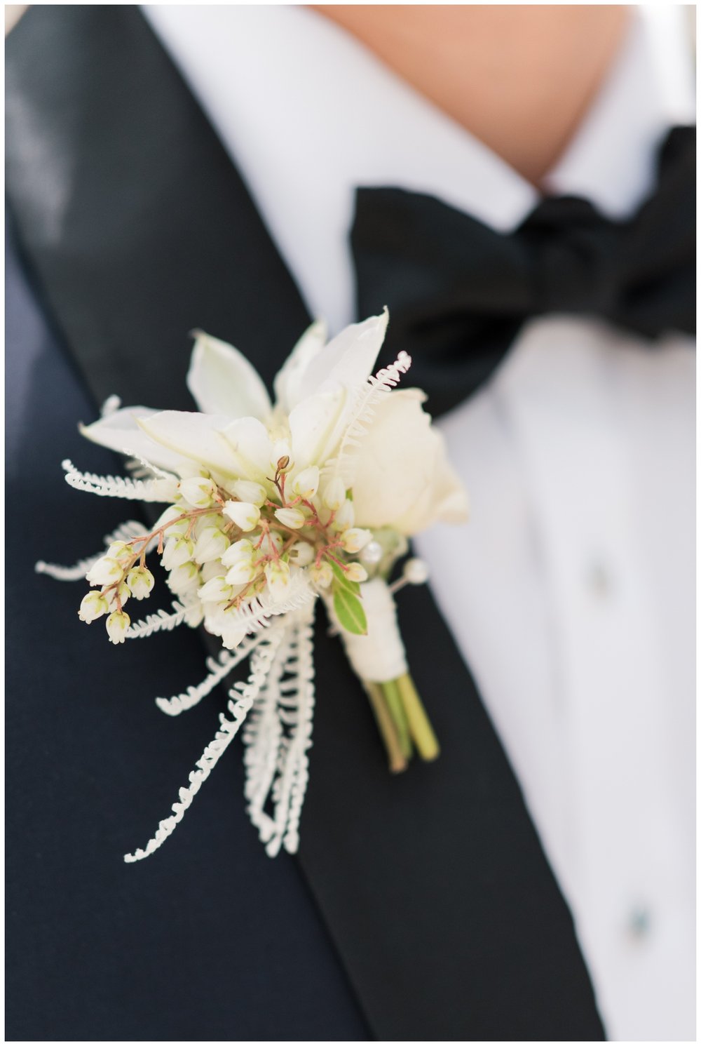 detailed of boho boutonniere