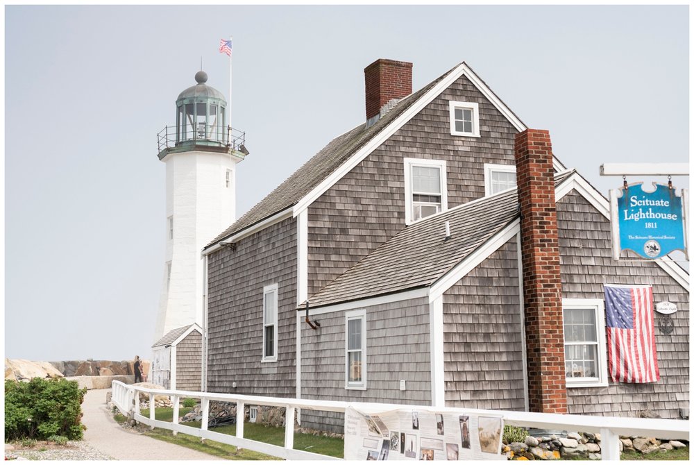 Scituate Lighthouse in New England Massachusetts