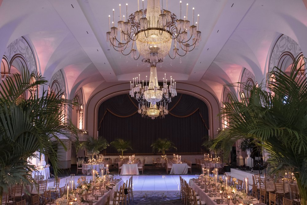elegant wedding decor during wedding reception
