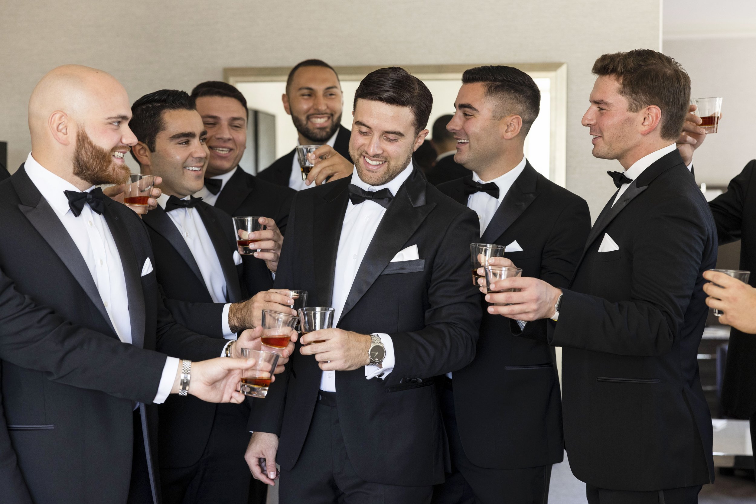 groomsmen photos during bridal party photos