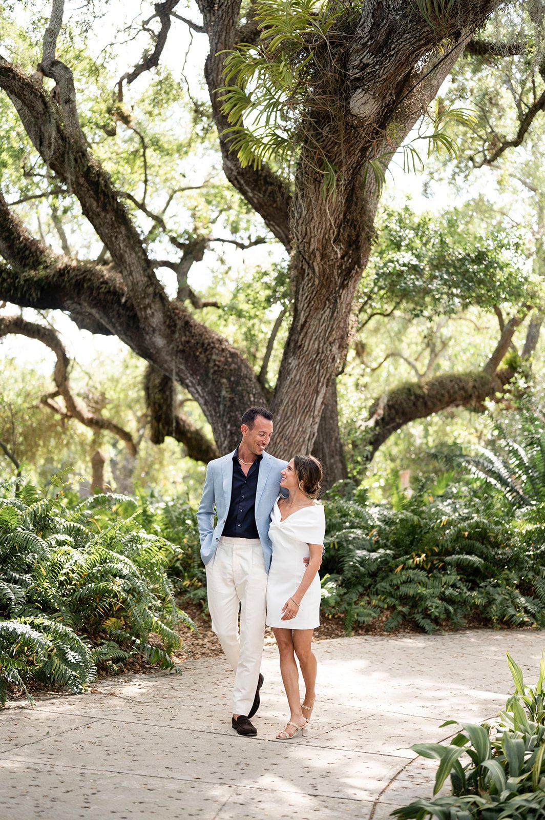  garden engagement photos with elegant and classy couple 