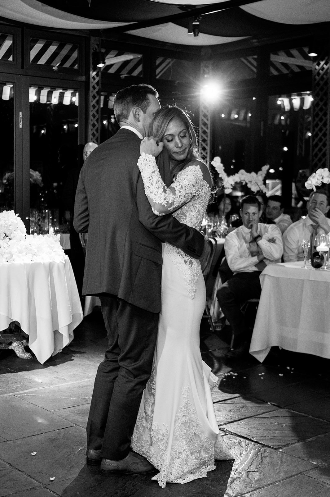  first dance at an Elegant Wedding Reception at The River Cafe | Wedding day detail photos 
