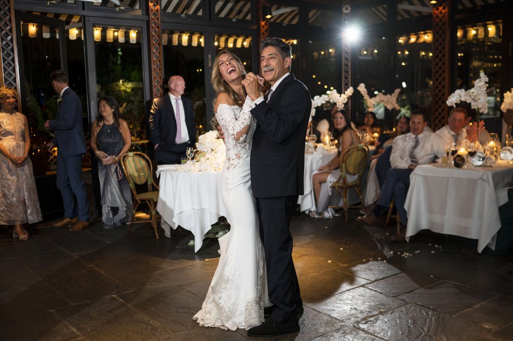 first dance at an Elegant Wedding Reception at The River Cafe | Wedding day detail photos