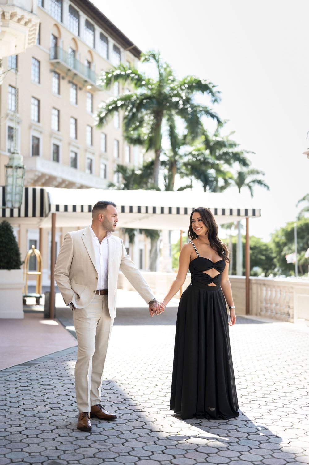 miami engagement session at the Biltmore hotel