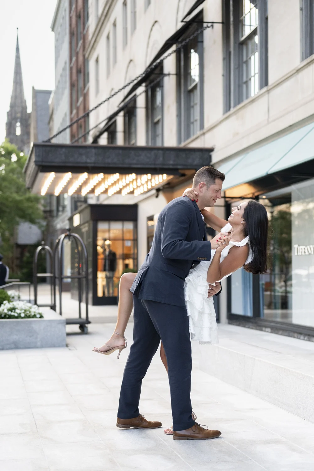 girl and guy dancing in the streets of Boston