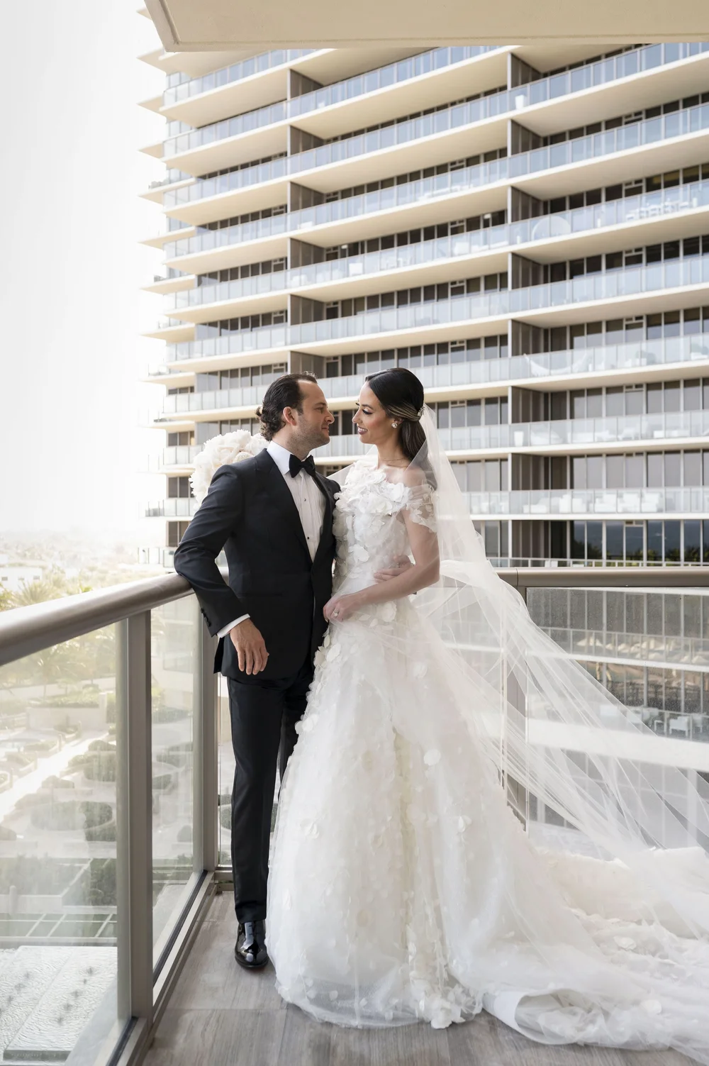 bride and groom at St. regis bal harbour