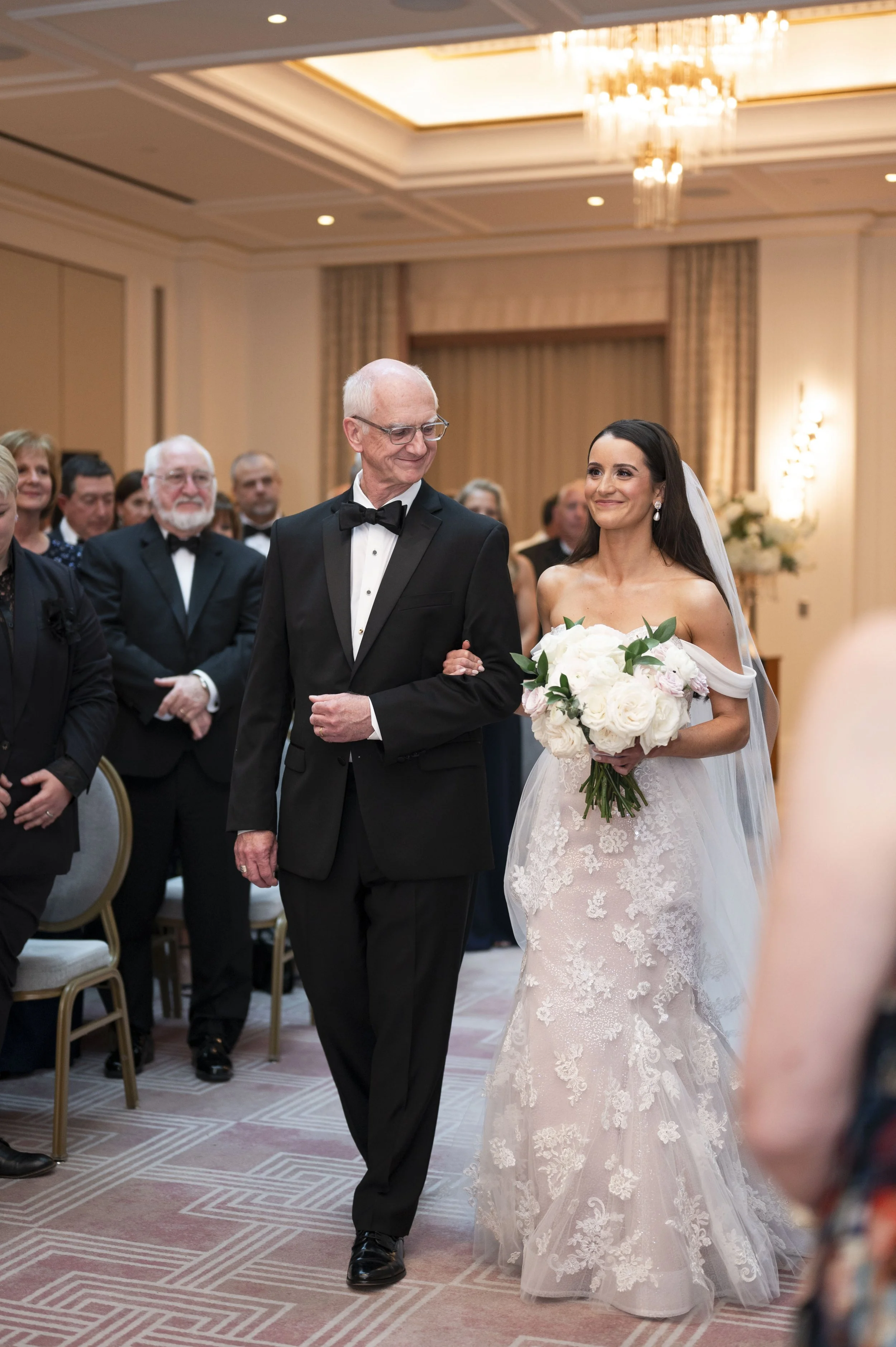  bride and father walking the ceremony 