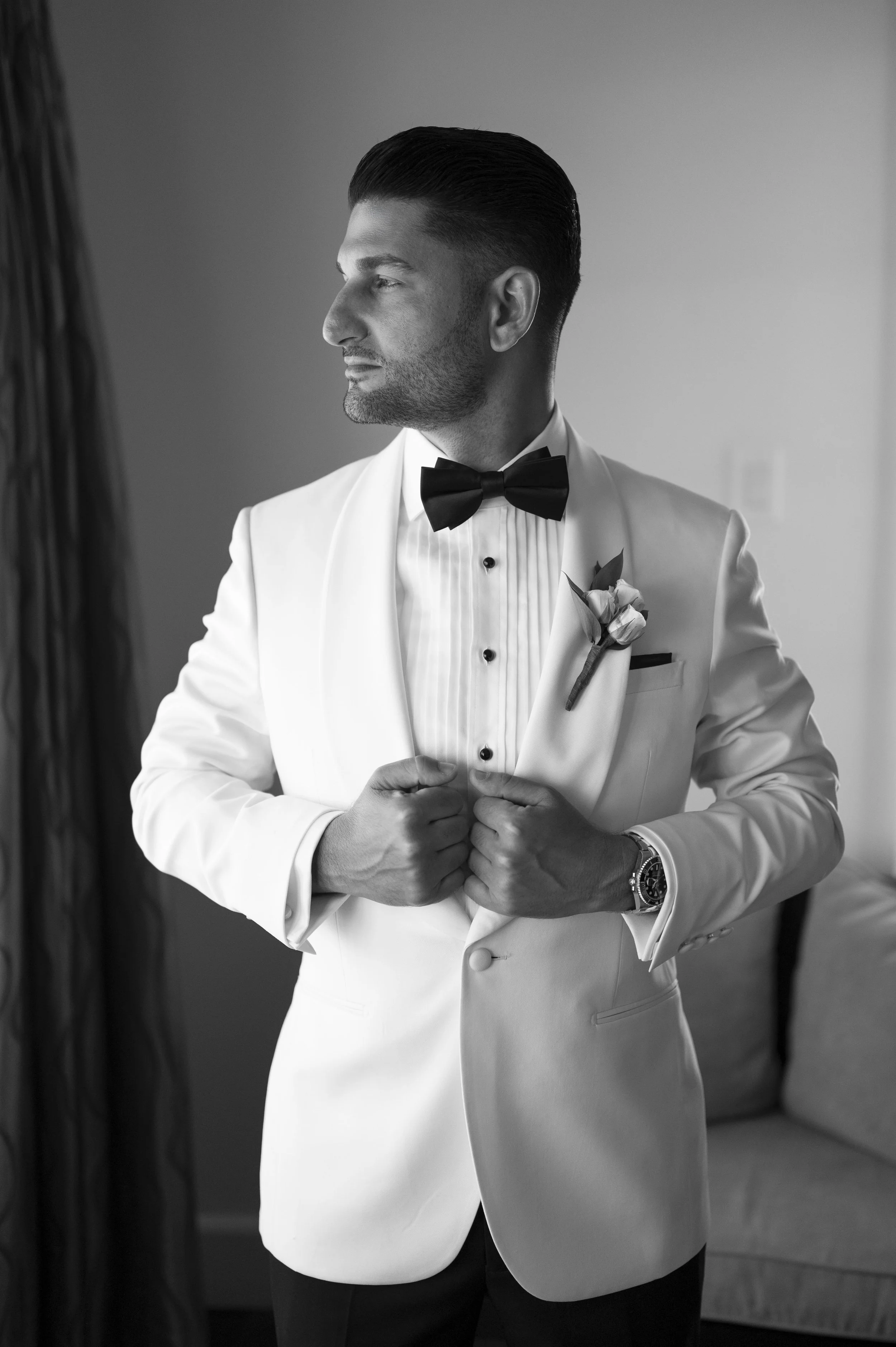 groom getting ready