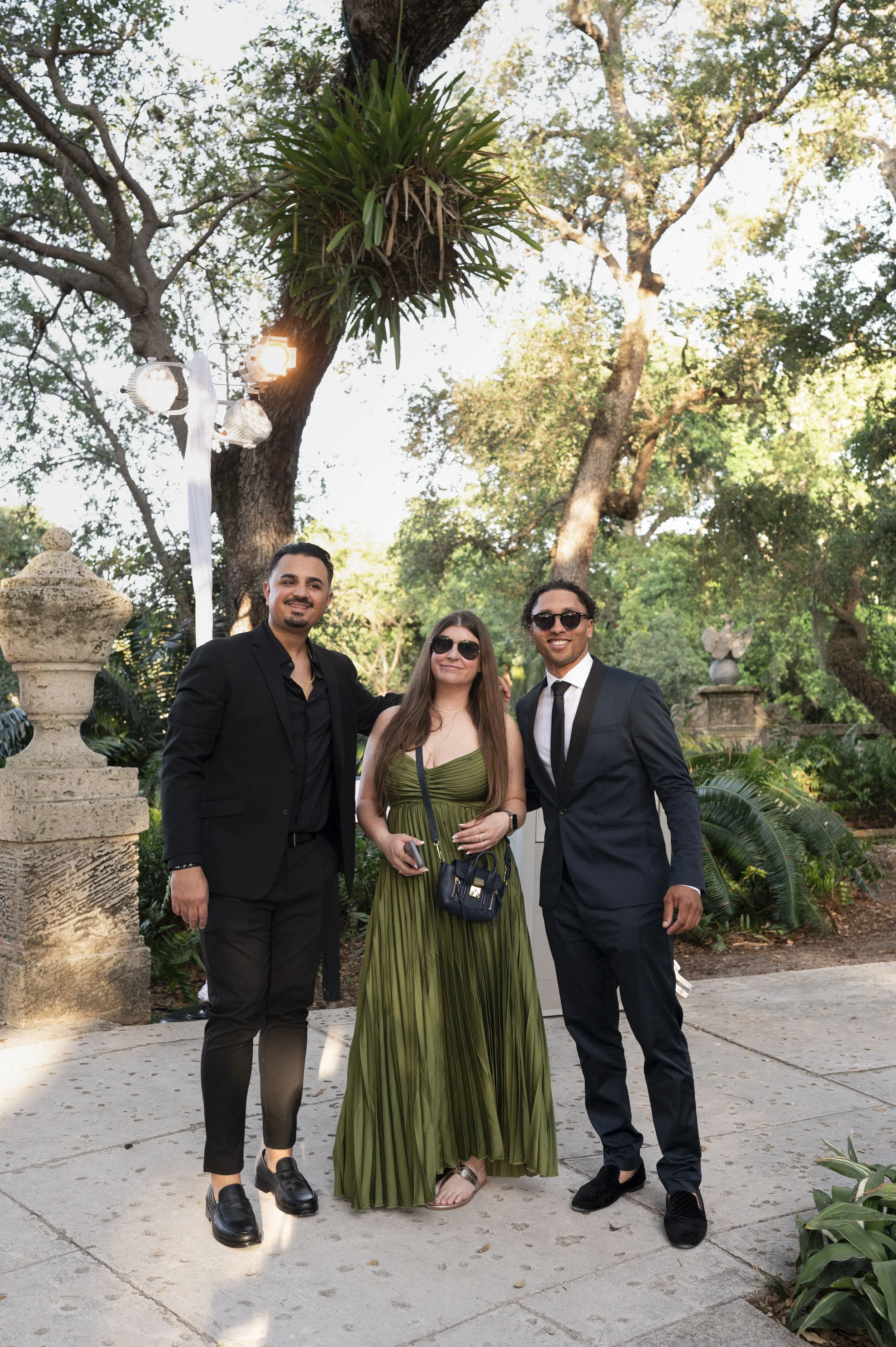 guests walking in ceremony area at the vizcaya museum