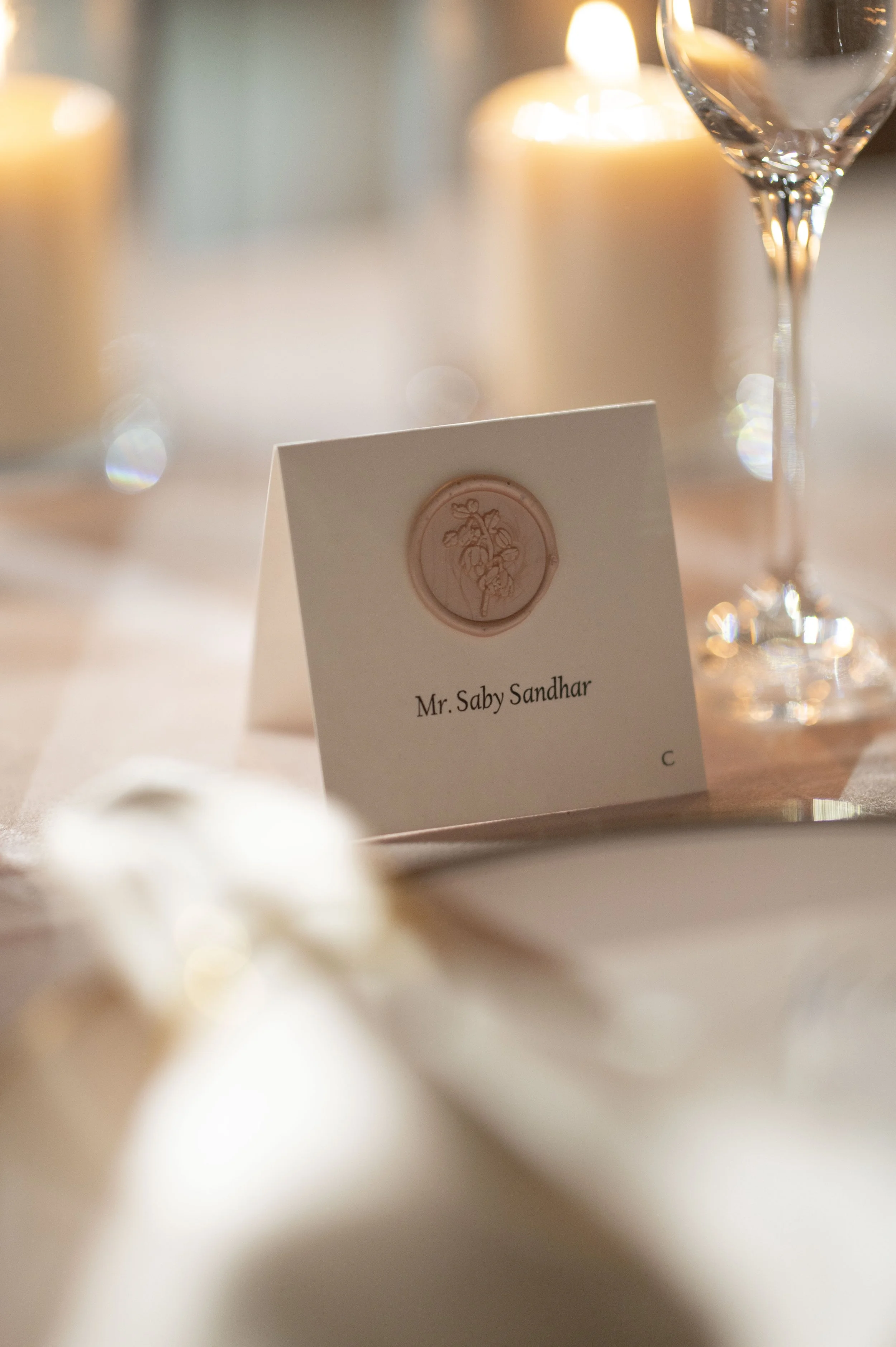 place card detail on top of a table at recption wedding in a Vizcaya museum wedding in Miami