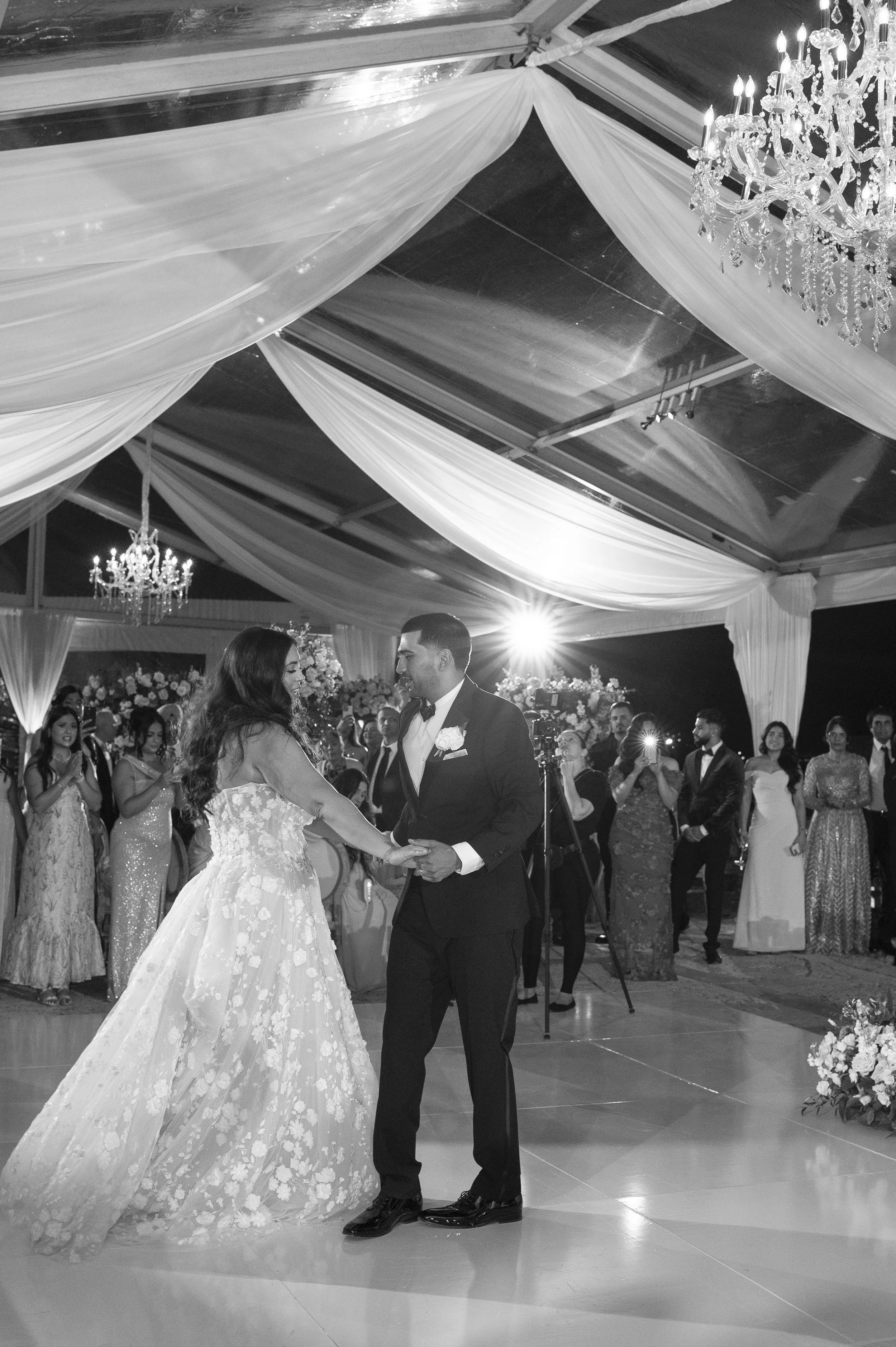 timeless couple portraits dancing first song as husband and wife at the viscaya museum Miami