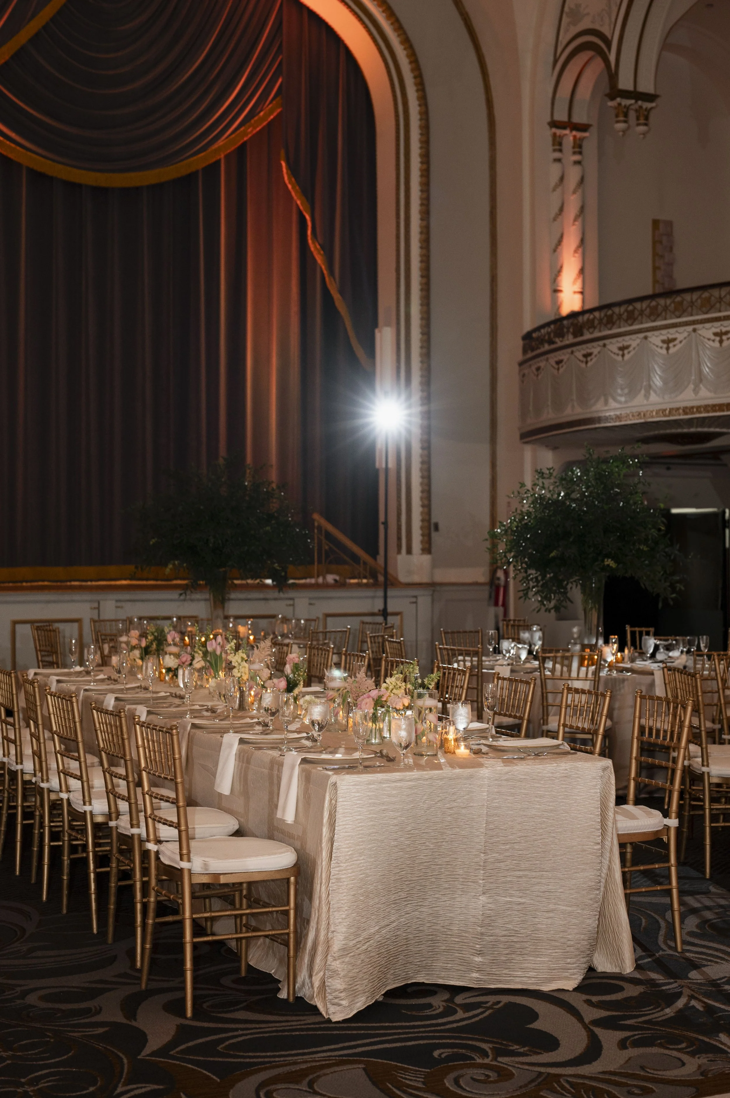 ceremony decor tables details at the park plaza 
