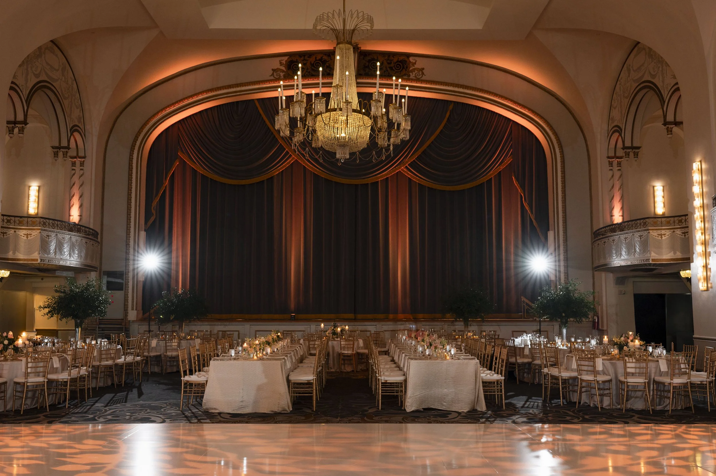 ceremony ballroom decor at the park plaza 