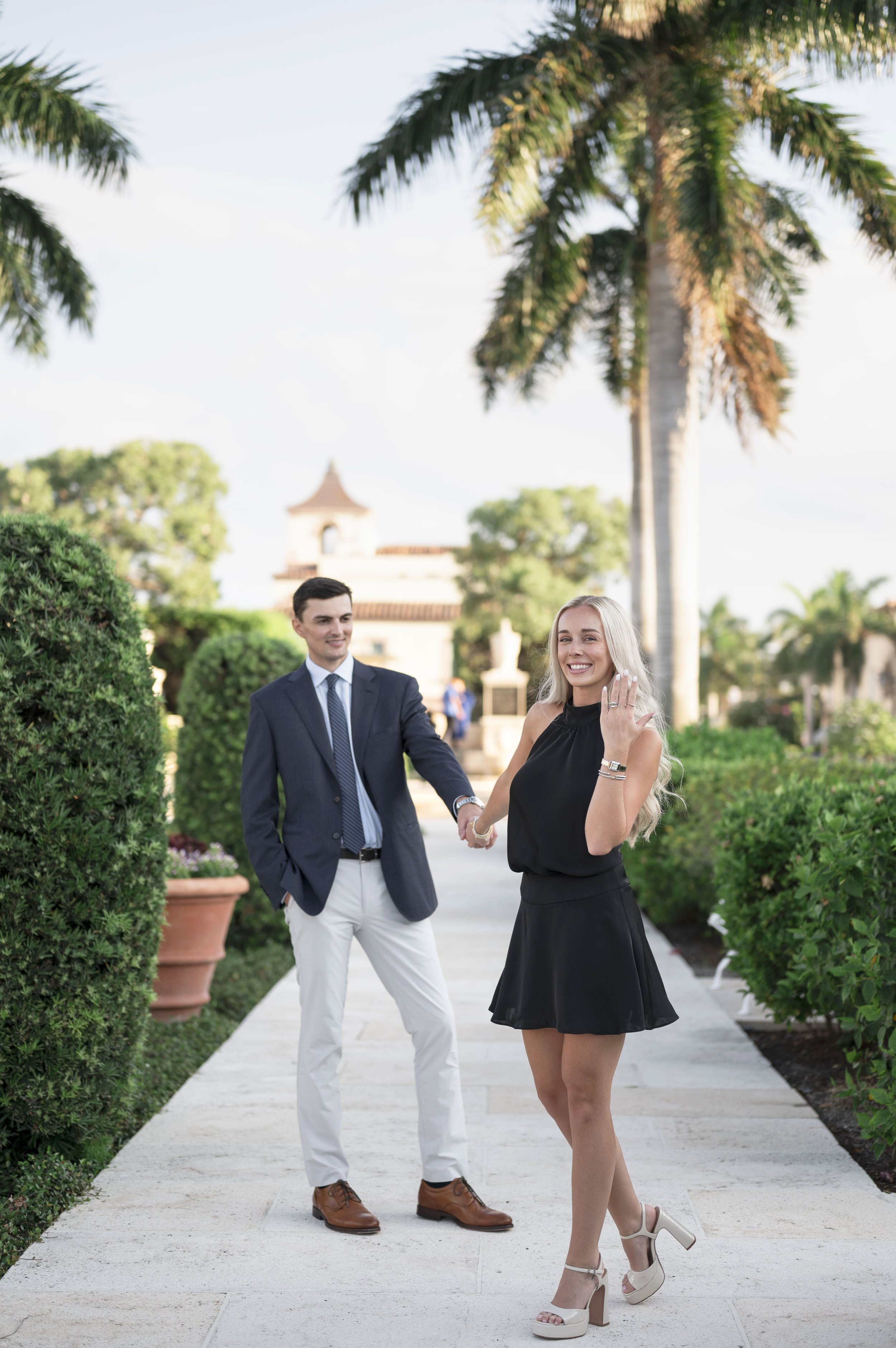 Mattie reacting with surprise as Michael proposes in Palm Beach (Copy)