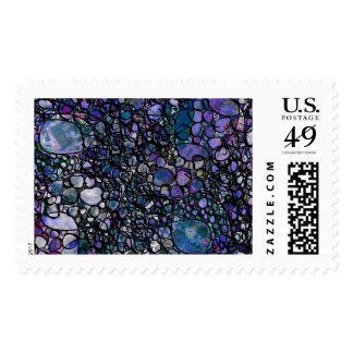  A fun piece of digital artwork I created using a Wacom tablet. Abstract, dark, purples and blues with black and pink and gray. I decided to put it on a postage stamp. 