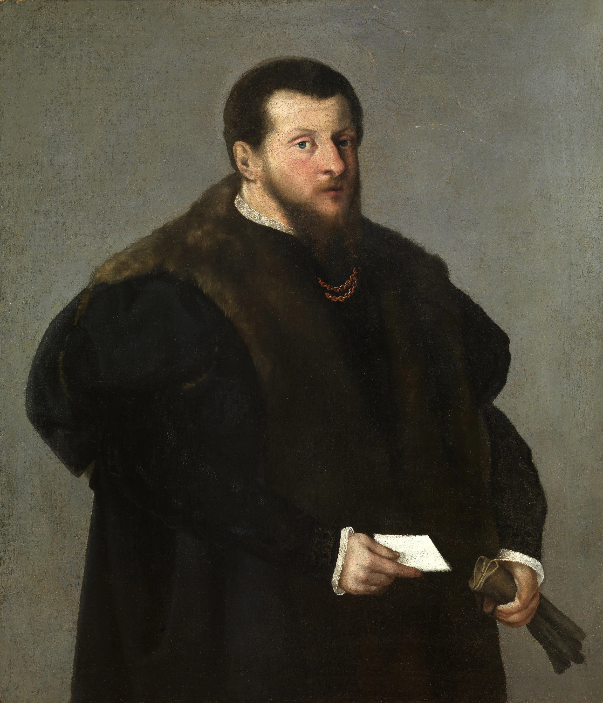 PARIS BORDONE (Treviso 1500 – 1571 Venice) Portrait of a Man Oil on canvas 109 x 94.5 cm