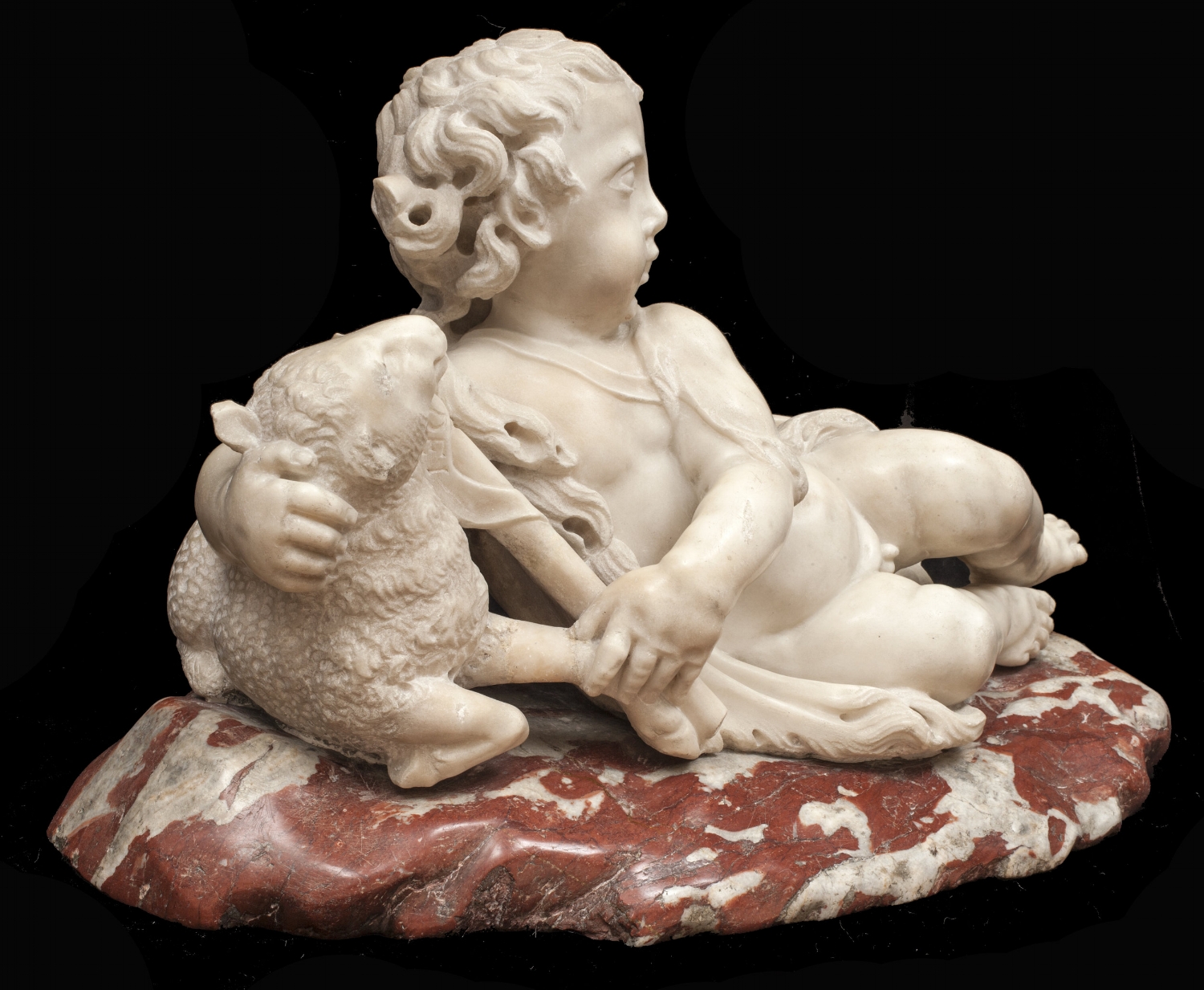Attributed to Giusto le Court, The Infant St. John the Baptist with a Lamb - View from the Left
