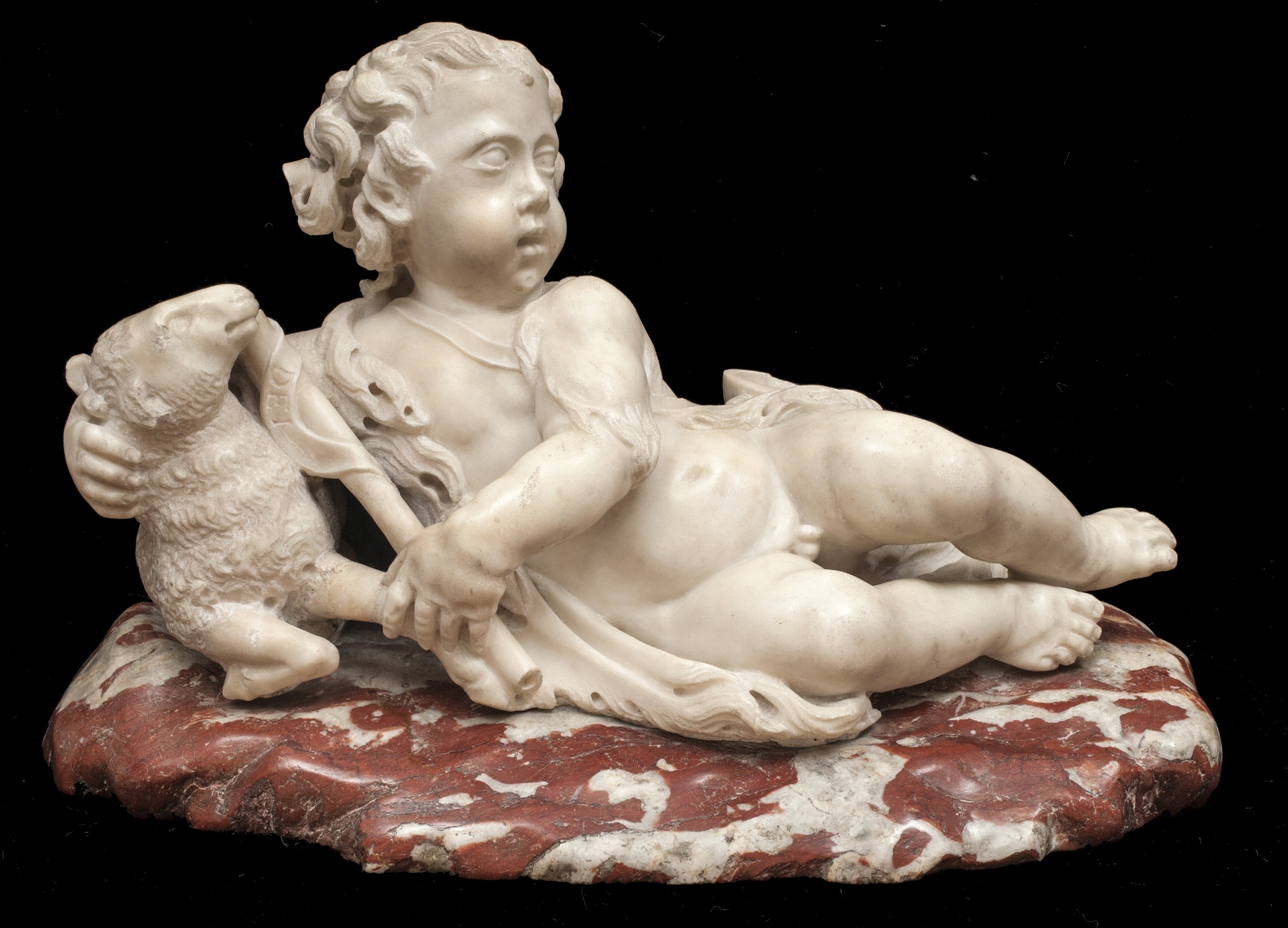 Attributed to Giusto le Court, The Infant St. John the Baptist with a Lamb - View from the Front