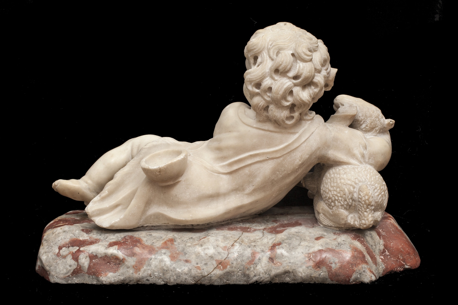 Attributed to Giusto le Court, The Infant St. John the Baptist with a Lamb - View from the Reverse