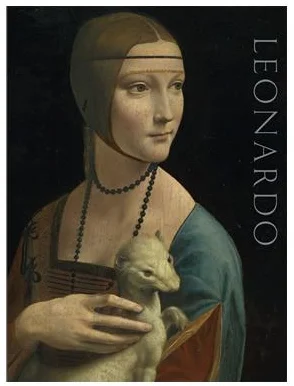 Leonardo da Vinci’s Lady with an Ermine and text spelling Leonardo