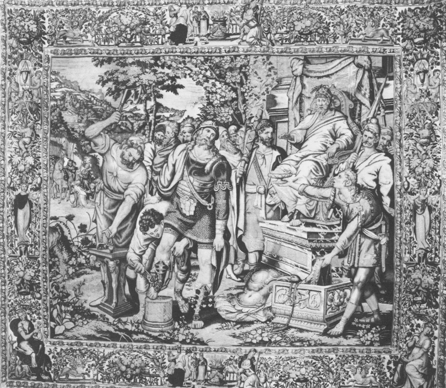 Fig. 2. After Pedro de Campaña, Liberation of Flavius Josephus , tapestry, Marsala, Sicily, Museo degli Arazzi.