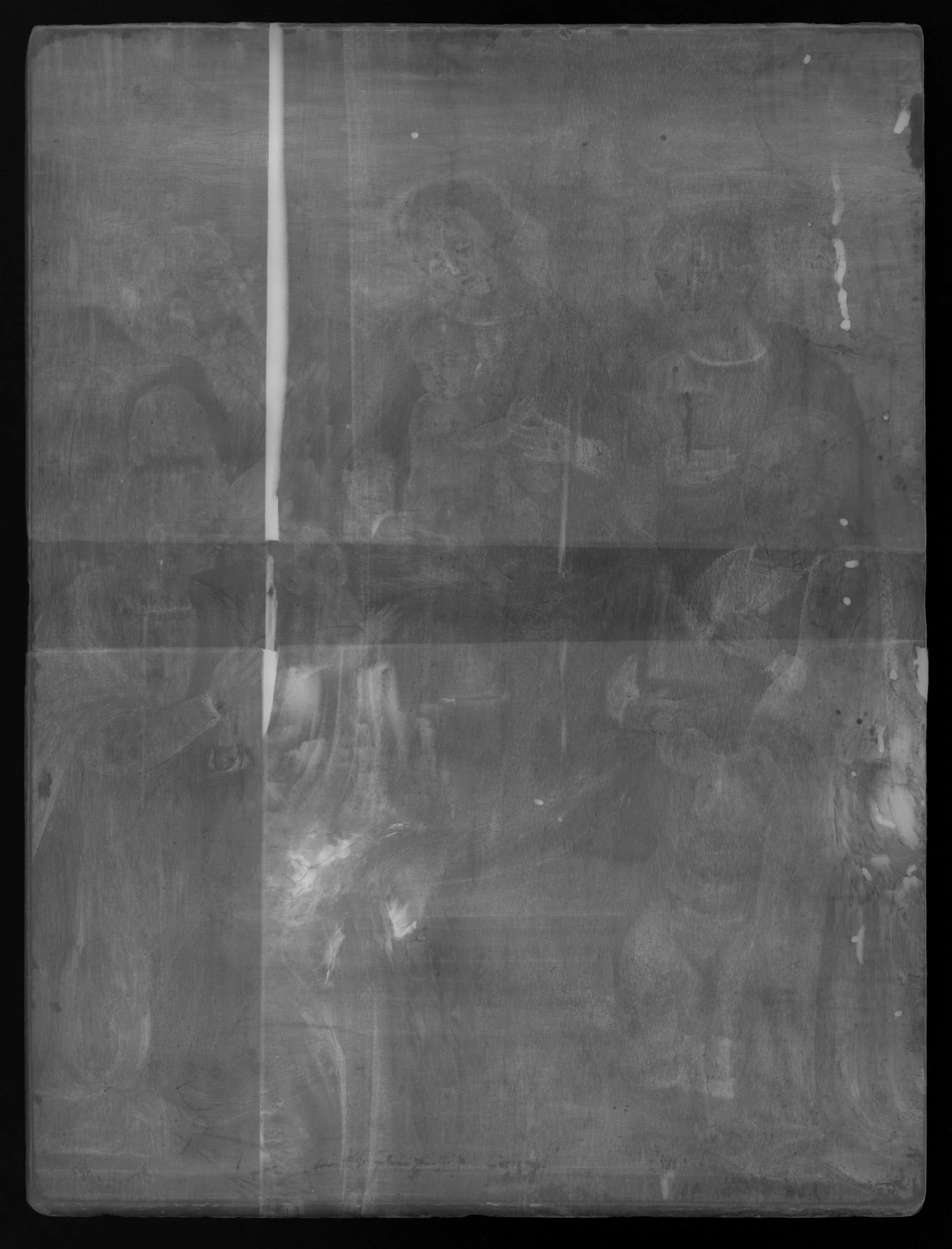 Black and white X-radiograph of the present work.