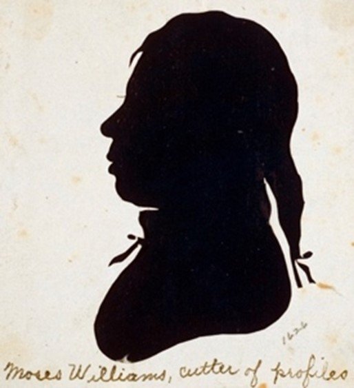black silhouette of a man with a braid