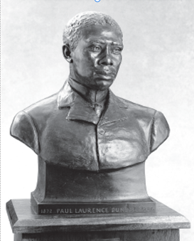 Portrait bust of a black man wearing suit