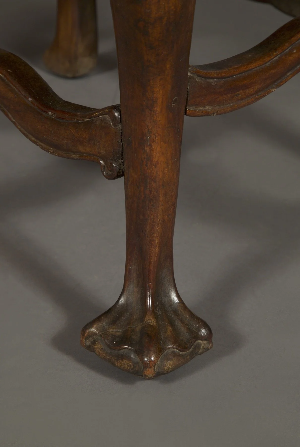 Close up detail of the leg of the chair