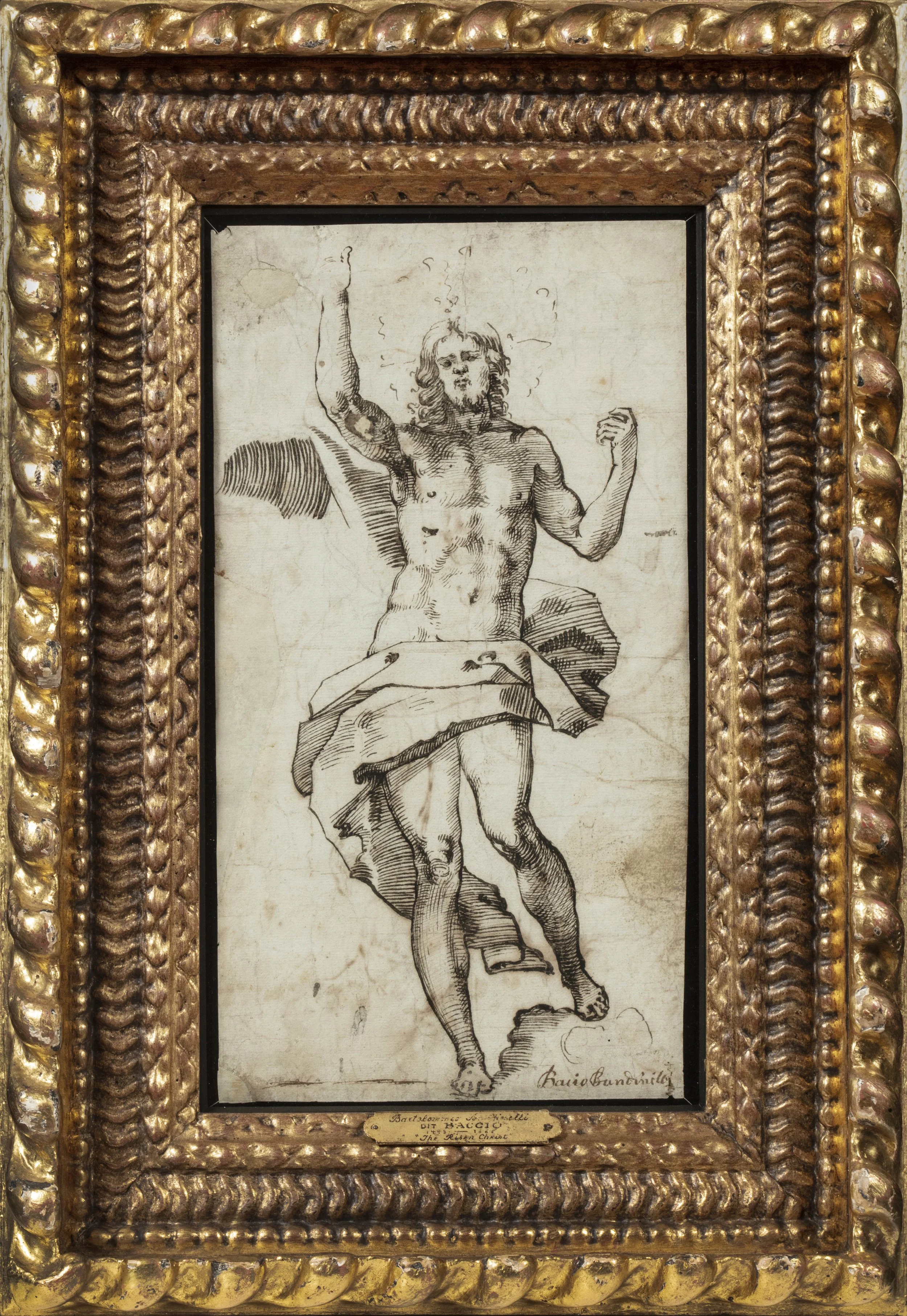 Framed recto of present work.