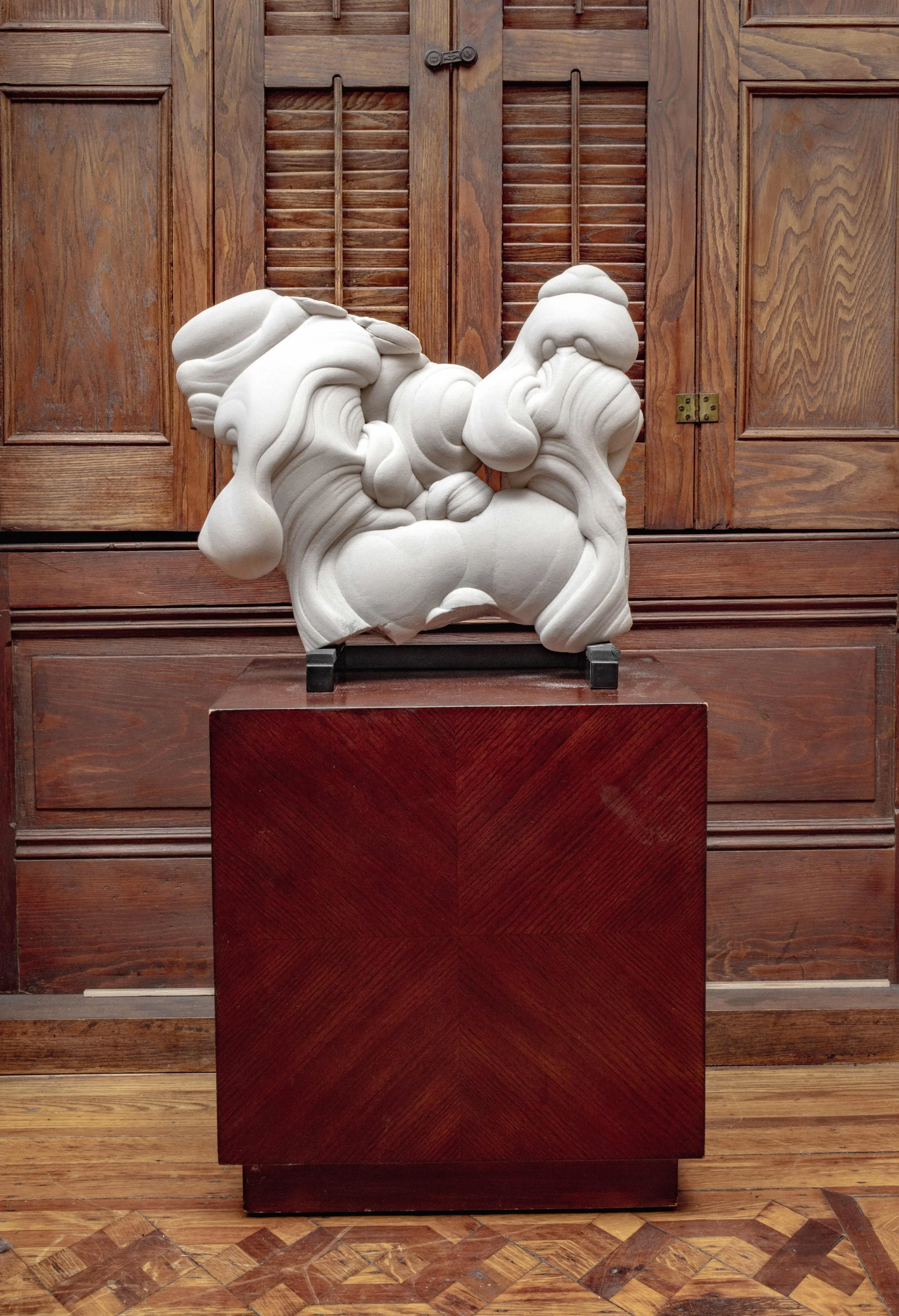 bulbous white rock formation