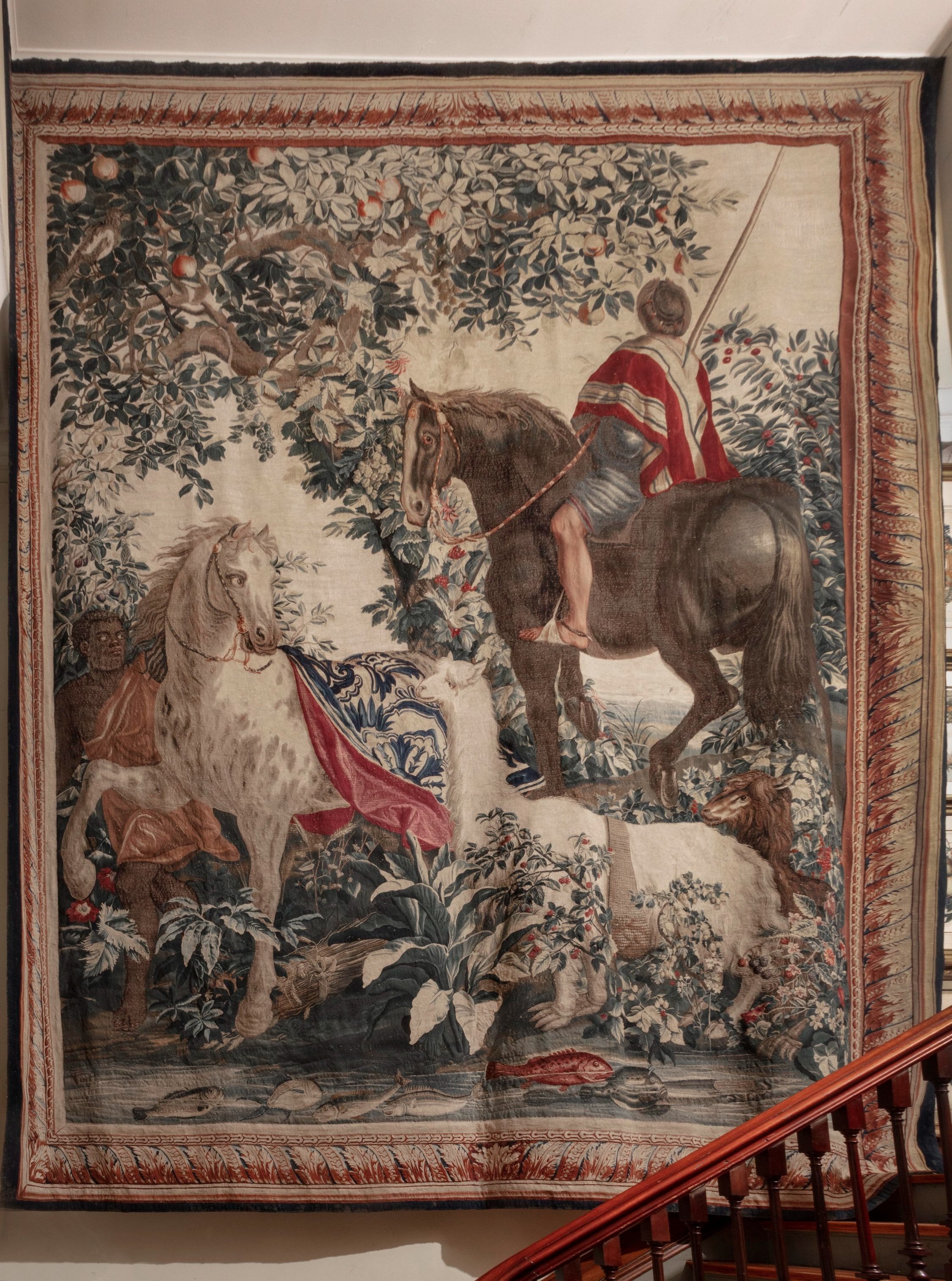 Large Gobelin Bestiaire Aubusson Tapestry by Robert Four, Paris