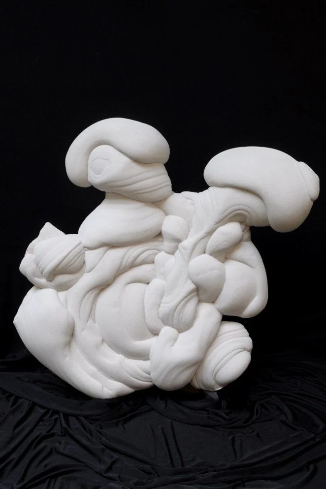 bulbous white rock formation